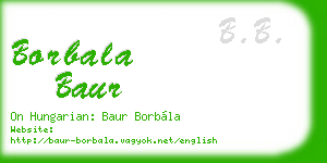 borbala baur business card